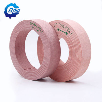 High Brightness Spiral Felt Buffing Wheel Untuk Polishing Kaca Pada Mesin Beveling