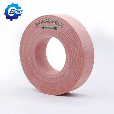 High Brightness Spiral Felt Buffing Wheel Untuk Polishing Kaca Pada Mesin Beveling