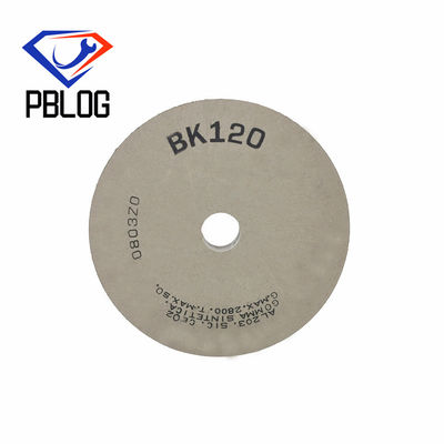 Pengolahan tepi kaca keramik abrasive Karet bahan baku polishing pad Parallel BK Polishing Wheel