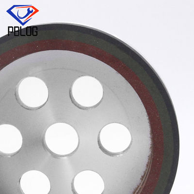 Permukaan Coklat Grinding Wheel Hardness Slate Diamond Cup Wheel