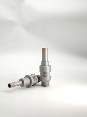 Shank Coring Glass Drill Bits Proses Sandblasting / Sintering Tekstur Buram