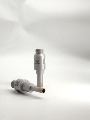 Shank Coring Glass Drill Bits Proses Sandblasting / Sintering Tekstur Buram