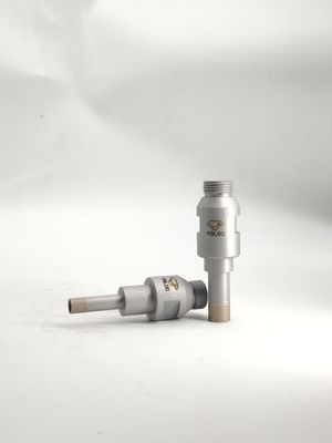 Shank Coring Glass Drill Bits Proses Sandblasting / Sintering Tekstur Buram