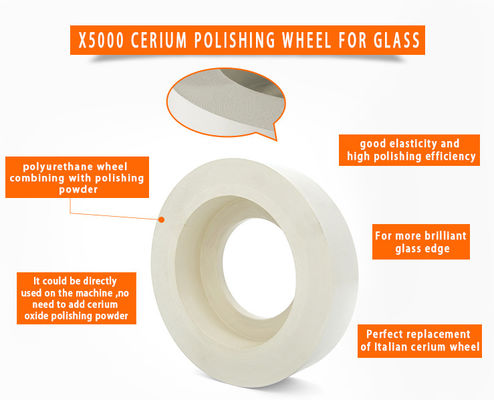 X5000 Cerium Oxide Grinder Polishing Wheel Rubber Glass Wheel
