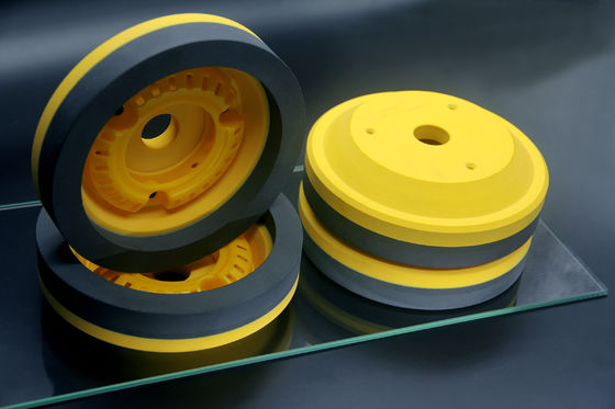Yellow Resin Grinding Wheel Diamond Glass Edging Untuk Mesin Bevelling