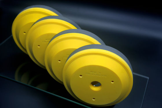 Yellow Resin Grinding Wheel Diamond Glass Edging Untuk Mesin Bevelling