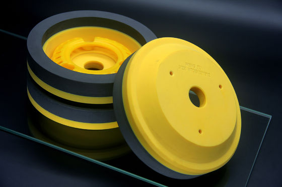 Yellow Resin Grinding Wheel Diamond Glass Edging Untuk Mesin Bevelling
