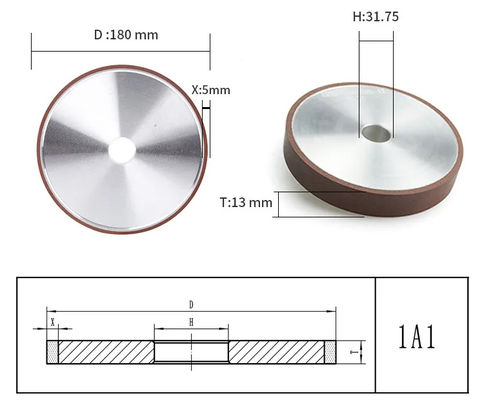 Carbide CBN Grinding Wheel Abrasive Resin Diamond Berkecepatan Tinggi