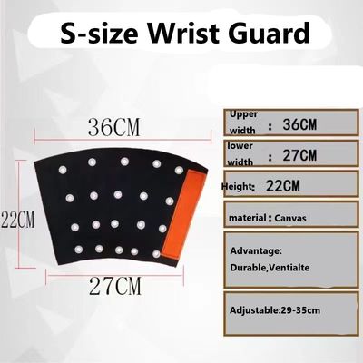 PBLOG Kanvas Tebal Multi Ukuran dan Pelindung Pergelangan Tangan Cincin Stainless Steel dengan tongkat ajaib Anti-potong untuk Pemrosesan Kaca