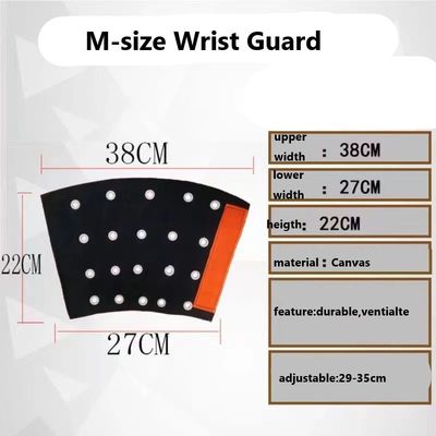 PBLOG Kanvas Tebal Multi Ukuran dan Pelindung Pergelangan Tangan Cincin Stainless Steel dengan tongkat ajaib Anti-potong untuk Pemrosesan Kaca