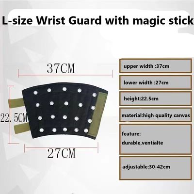 PBLOG Kanvas Tebal Multi Ukuran dan Pelindung Pergelangan Tangan Cincin Stainless Steel dengan tongkat ajaib Anti-potong untuk Pemrosesan Kaca
