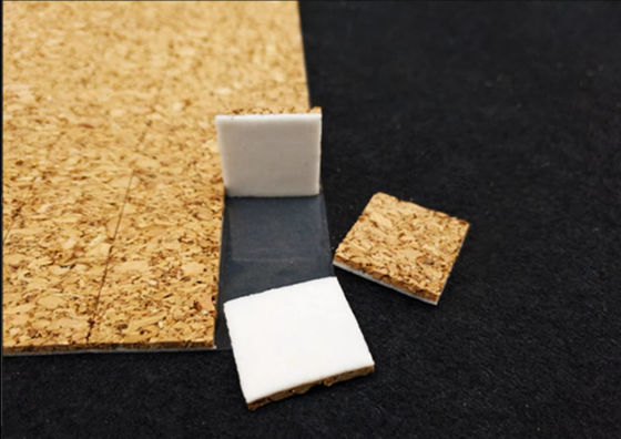 Square Self Stick Cork Pads Self Adhesive awet dengan finish halus