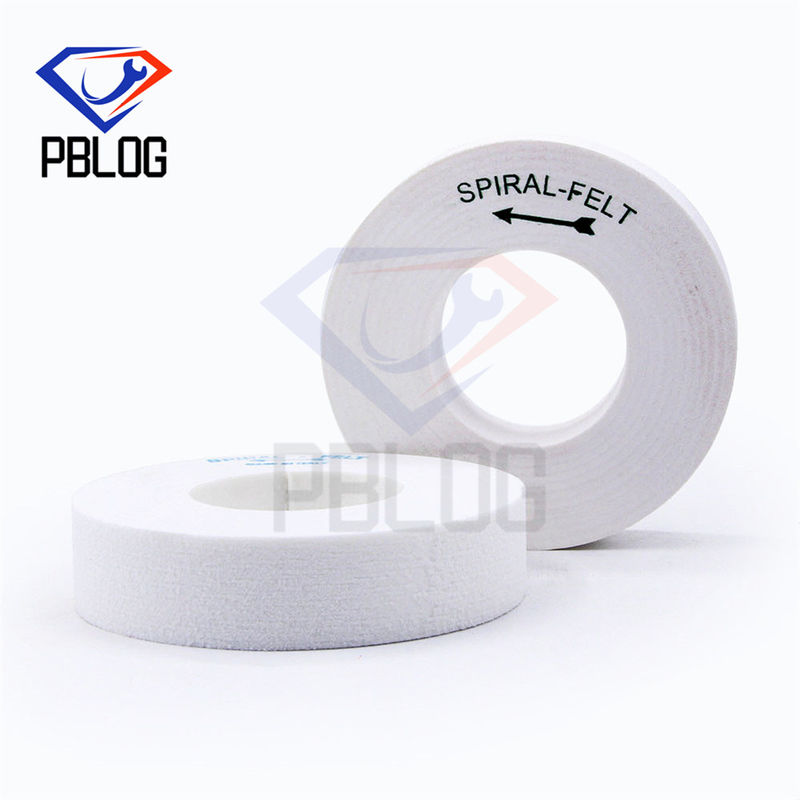 Alat pengolahan tepi kaca Spiral Felt Sanding Disc Roda polesan ukuran standar