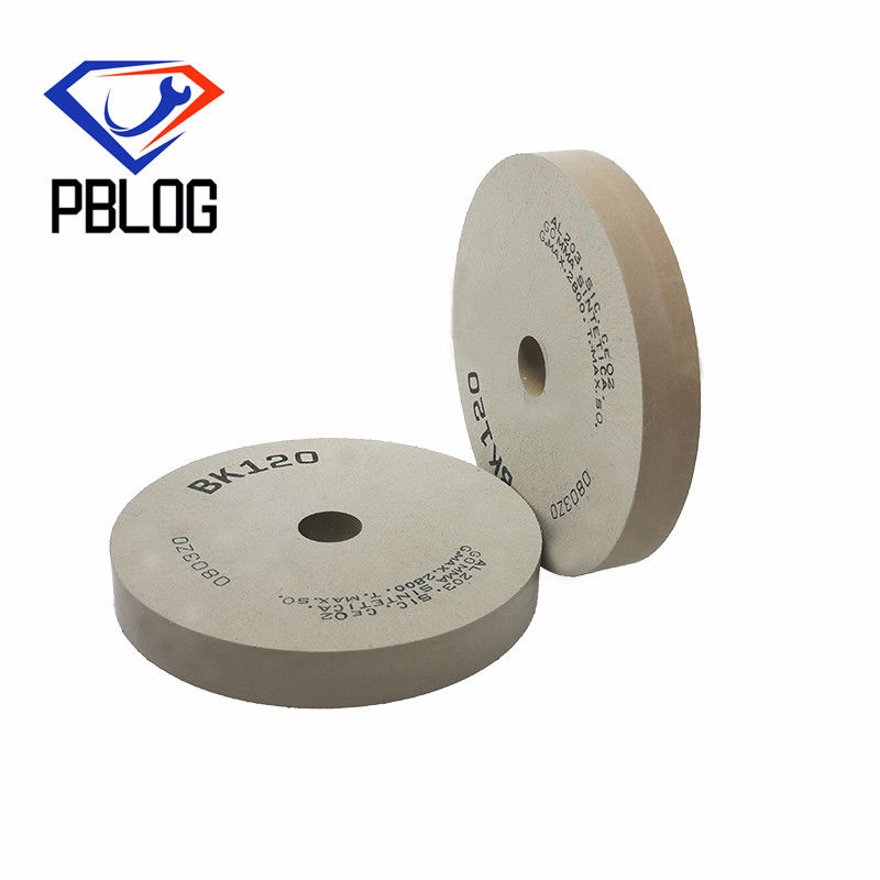 Pengolahan tepi kaca keramik abrasive Karet bahan baku polishing pad Parallel BK Polishing Wheel