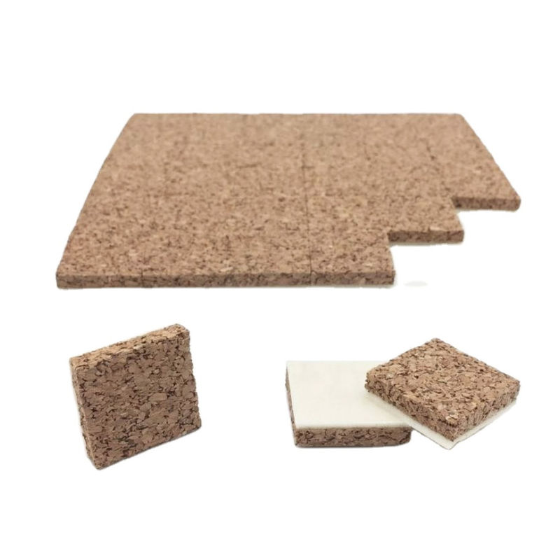 PBLOG jual panas Glass Divider Protector Cork Blocks Untuk Perlindungan Kaca Cork Mat Pads Static cork pad