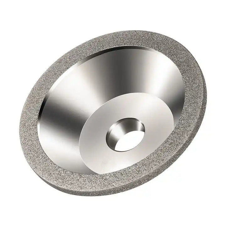 Tipe Mangkuk Diamond Grinding Wheel Tepi Kaca Silver