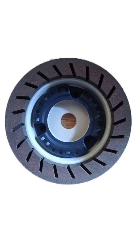 120# - 240# Kuning Putih Kekerasan Tinggi Karet tahan lama Roda 12mm Lubang Dalam Lebih Rendah dari 2800RPM